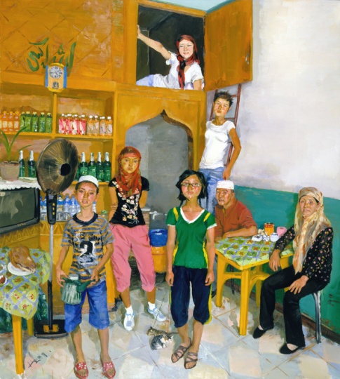《何氏一家》290x260cm 布面油画 2009
《何氏一家》290x260cm 布面油画 2009