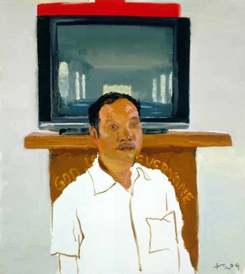 《儿子》 100x90cm 布面油画 2009
 

