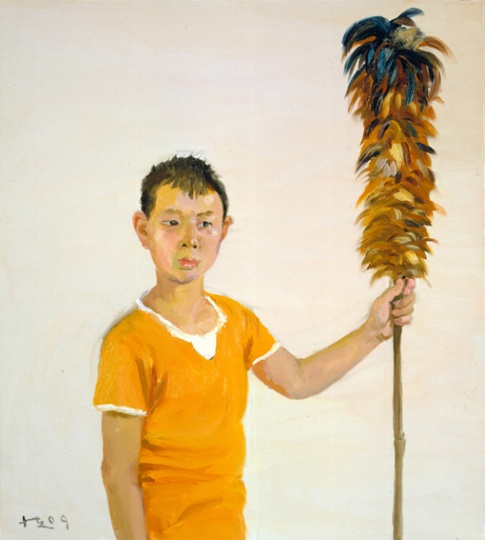 《孙子》 100x90cm 布面油画 2009
《孙子》 100x90cm 布面油画 2009