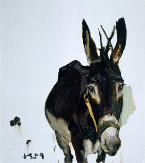 《驴》 100x90cm 布面油画 2009
《驴》 100x90cm 布面油画 2009