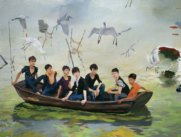 《入太湖》 300x400cm 布面油画 2010
《入太湖》 300x400cm 布面油画 2010