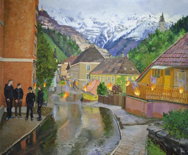 《1841年的火》 250x300cm 布面油画 2012
《1841年的火》 250x300cm 布面油画 2012