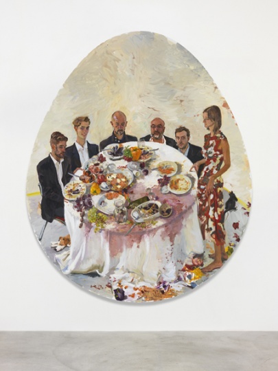 《这些天,很高兴》300x250cm 布面油画 2012
《这些天,很高兴》300x250cm 布面油画 2012