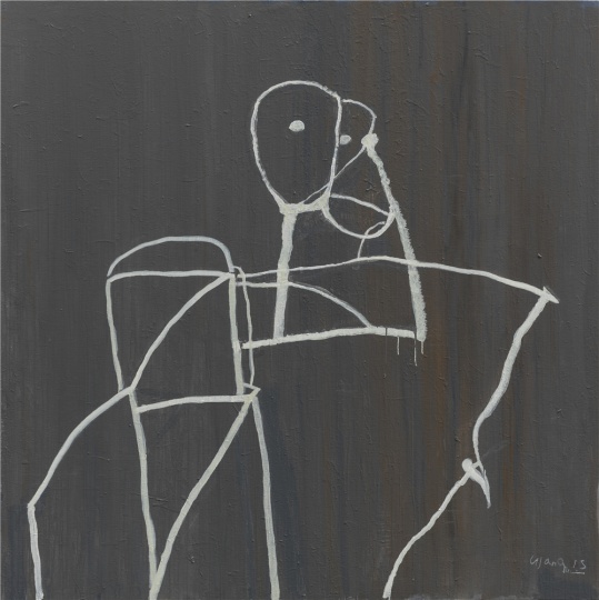 王川 《线之一》 布面丙烯 200 x 200cm 2015
王川 《线之一》 布面丙烯 200 x 200cm 2015