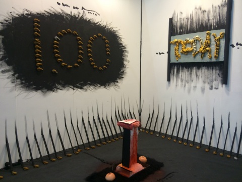 “10人10色——策展人特别提名展”，童昆鸟作品现场
