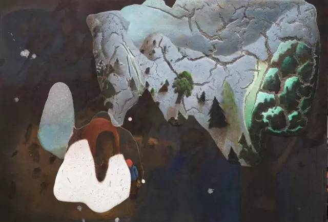 陈可 《雪山》 110×160cm 布面综合材料 2015
陈可 《雪山》 110×160cm 布面综合材料 2015