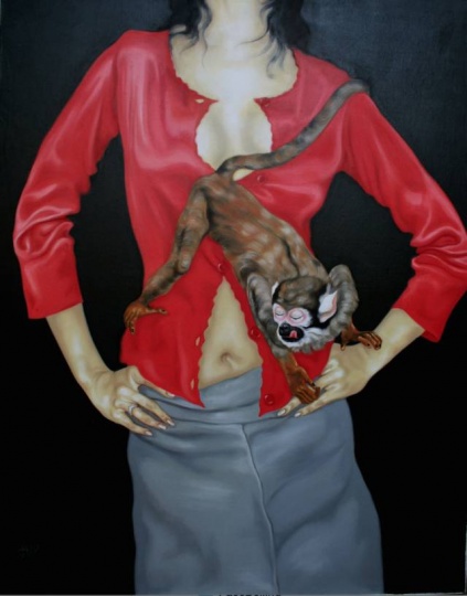 李季 《宠物No.39》 146x114cm 布面油画 2001
李季 《宠物No.39》 146x114cm 布面油画 2001