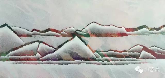 仇德树 《裂变》 56×117cm 布面宣纸丙烯 2012
仇德树 《裂变》 56×117cm 布面宣纸丙烯 2012