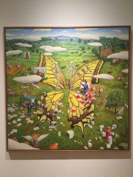 石磊 《燕尾蝶与解剖课》 150×150cm 2015
石磊 《燕尾蝶与解剖课》 150×150cm 2015