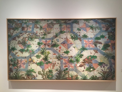 石磊作品《春》,画面中的花朵来源于对波提切利作品《春》的借鉴
石磊作品《春》,画面中的花朵来源于对波提切利作品《春》的借鉴