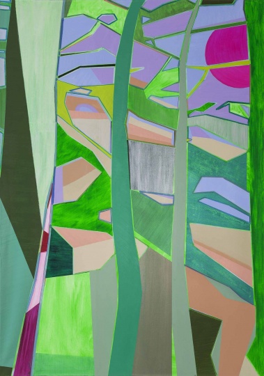 《四棵松》 200×140cm 布面丙烯 2014
《四棵松》 200×140cm 布面丙烯 2014