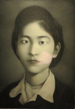 张晓刚《同志系列》 79×50cm 布面油画 1995
张晓刚《同志系列》 79×50cm 布面油画 1995