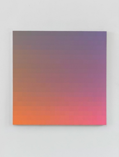 《四百 红》100×100cm 布面丙烯 2008 《四百 红》100×100cm 布面丙烯 2008