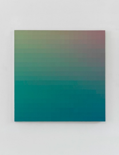 《四百 绿》100×100cm 布面丙烯 2008
《四百 绿》100×100cm 布面丙烯 2008