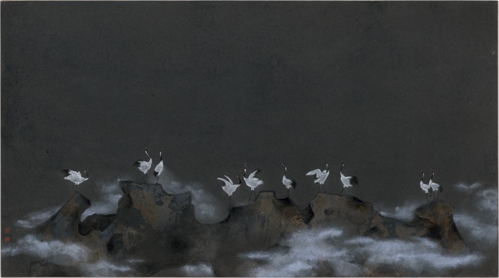李娜《逝去的风景3》50×90cm 纸本综合 2015
