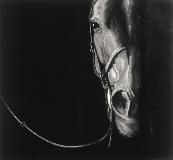 孙浩 《马的肖像16》90×97cm  纸本水墨 2013
