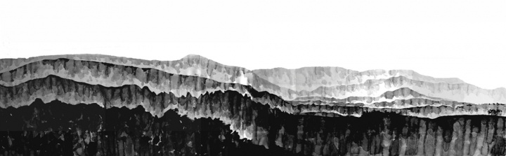 杨凯 《蓬莱2013 22 》 110×70cm(两张拼)纸本水墨2013
杨凯 《蓬莱2013 22 》 110×70cm(两张拼)纸本水墨2013