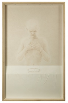 《王的加冕》 141×88cm 纸本绘画、玻璃钢浮雕 2015
《王的加冕》 141×88cm 纸本绘画、玻璃钢浮雕 2015