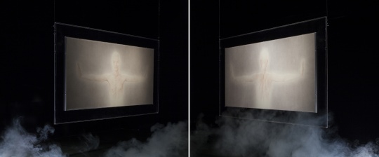 《绘画雕塑——勇气》 181×88cm×2 纸本设色 2014
《绘画雕塑——勇气》 181×88cm×2 纸本设色 2014