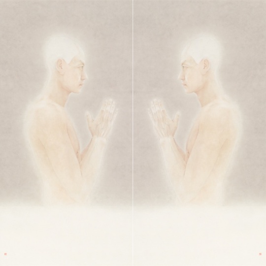 《假亦真-观自在》 130×130cm 纸本设色+数码微喷 2014
《假亦真-观自在》 130×130cm 纸本设色+数码微喷 2014