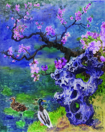 《瘦西湖春色》 250×200cm 布面油画 2015
