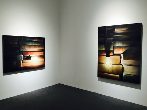 空间小展厅中的作品 简单的灯、柔和的光,古书同样可以照进内心
空间小展厅中的作品 简单的灯、柔和的光,古书同样可以照进内心