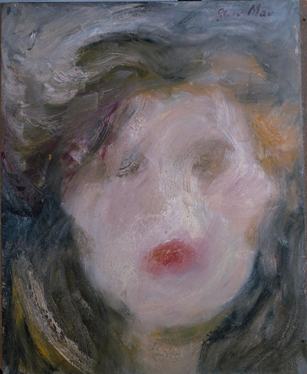 《某女士肖像》 119×89cm 纸板油画 1984

