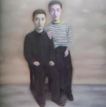 张晓刚  《大家庭系列第十五号》190×150cm   布面油画  1998   成交价：874.4万港元
