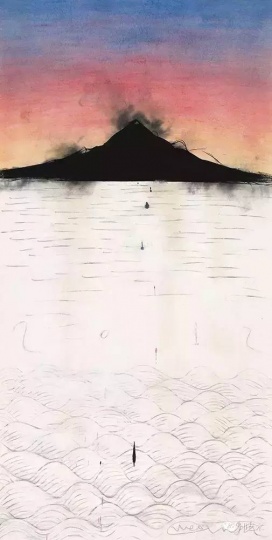 Lot2450  魏青吉《远山》 136×70cm 纸本设色 2012 估价：20至28万港元

 
