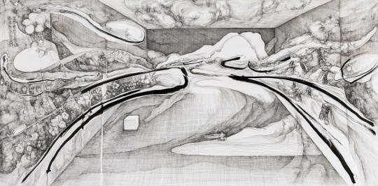 林国成 《林中车》 32x41cm 钢笔水墨、纸本2015
林国成 《林中车》 32x41cm 钢笔水墨、纸本2015