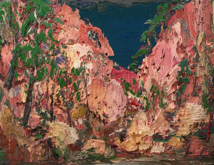 《龙谷》 80×100cm 布面油画 2015
《龙谷》 80×100cm 布面油画 2015