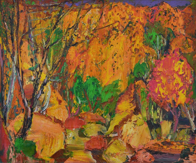 《秋壁》 180×150cm 布面油画 2015
《秋壁》 180×150cm 布面油画 2015