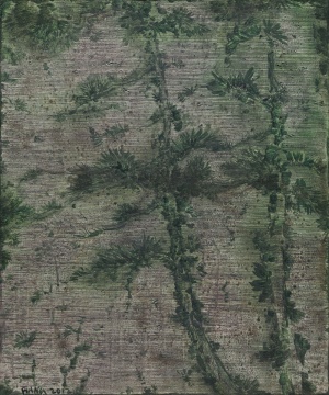 Lot909 王亚彬 《松》  60×50cm 布面综合材料 2012  估价: 6-8万

