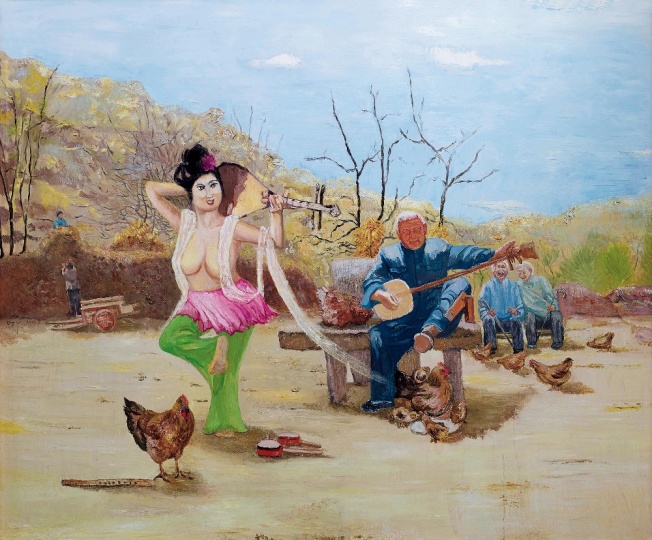 Lot 0253 段建宇 《艺术女神刚刚醒来3》181×217cm 布面油画 2011 估价：90-120万元
