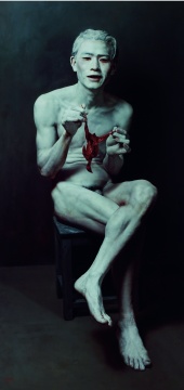 石冲《欣慰中的年青人》 152×74cm 布面油画 1995 成交价:3795万元 石冲《欣慰中的年青人》 152×74cm 布面油画 1995 成交价:3795万元