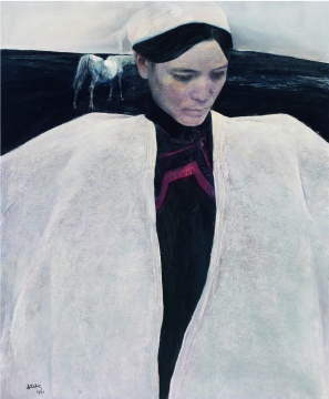 何多苓 《白衣彝女》 86×71.5cm 布面油画 1993 成交价：713万元
