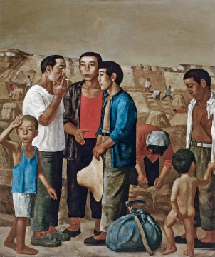 段建伟 《麦客到来》 180×150cm 布面油画 1994 成交价：437万元
