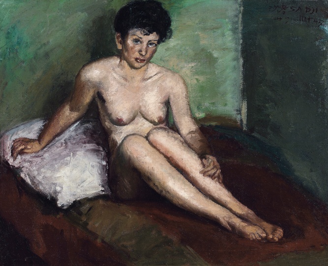 沙耆 《比利时女肖像(裸女)》 64×80cm 布面油画 1945
估价:¥ 1,200,000-1,800,000
沙耆 《比利时女肖像(裸女)》 64×80cm 布面油画 1945
估价:¥ 1,200,000-1,800,000