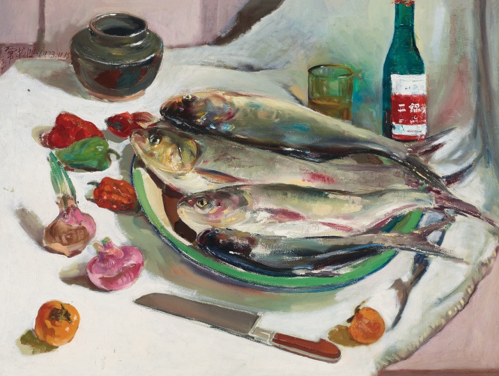 常书鸿 《黄河鱼》 60×80cm 布面油画 1973
估价:¥ 800,000-1,200,000
常书鸿 《黄河鱼》 60×80cm 布面油画 1973
估价:¥ 800,000-1,200,000