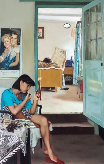 赵半狄 《涂口红的女孩》 170×109cm 布面油画 1990
估价:¥ 4,000,000-6,000,000
赵半狄 《涂口红的女孩》 170×109cm 布面油画 1990
估价:¥ 4,000,000-6,000,000