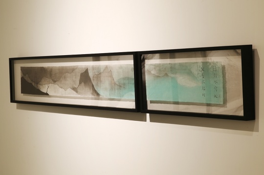 沈勤 《坐看云起》 25x249cm 水墨设色纸本 2015
沈勤 《坐看云起》 25x249cm 水墨设色纸本 2015