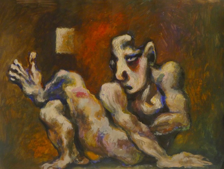 《荒山幽灵之四》39×29.4cm 水粉 1983
《荒山幽灵之四》39×29.4cm 水粉 1983