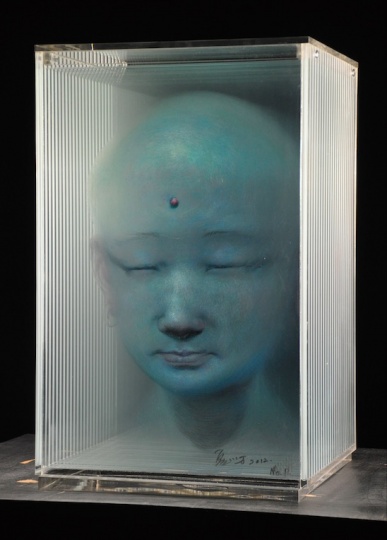 《他者的肖像之十四》玻璃尺寸：40.8x60.5cm  外框尺寸：42×66.5×40.7cm 2013
