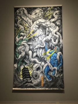 《水淹金山寺图》 320×200cm 布面丙烯 2015
《水淹金山寺图》 320×200cm 布面丙烯 2015