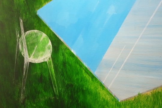 《穹顶之下No.2》局部 150×120cm 布面丙烯 2015
《穹顶之下No.2》局部 150×120cm 布面丙烯 2015