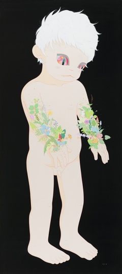 郝朗 《孤独症患者1》 250×110cm 布面丙烯  2014 
