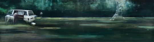 贾蔼力《面包车》 110x400cm  布面油画  2009   成交价：621万元
