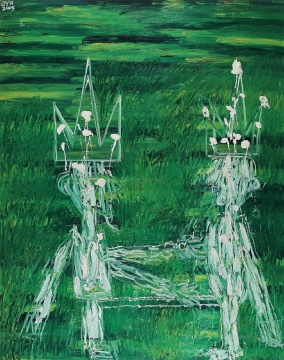 欧阳春《王者》 230x180cm  布面油画  2005   成交价：48.3万元
