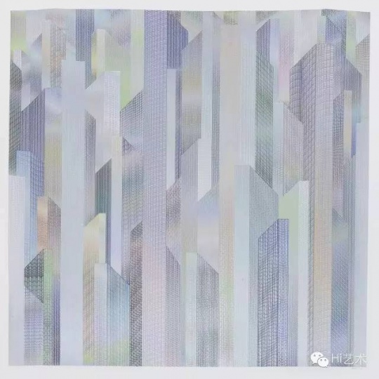马秋莎 《你交换》180 x180 cm 纸上水彩及综合材料 2015
