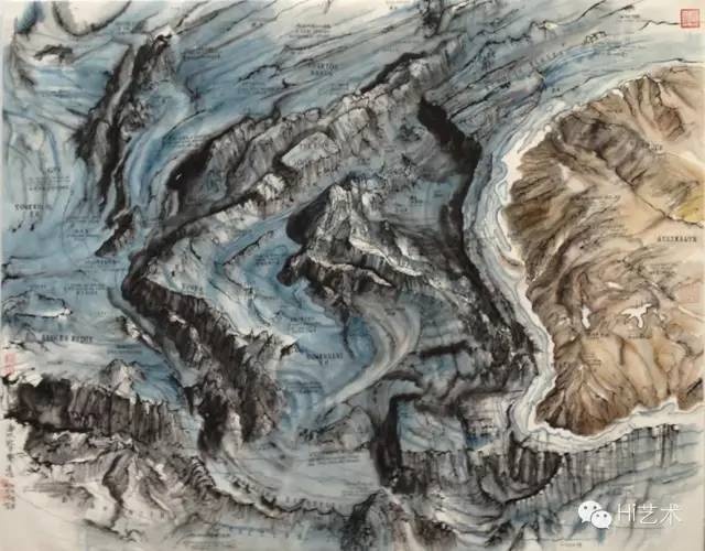 邱志杰 《海水能否变透明》 145 x183cm 纸上水墨裱画布绷框 2014
邱志杰 《海水能否变透明》 145 x183cm 纸上水墨裱画布绷框 2014